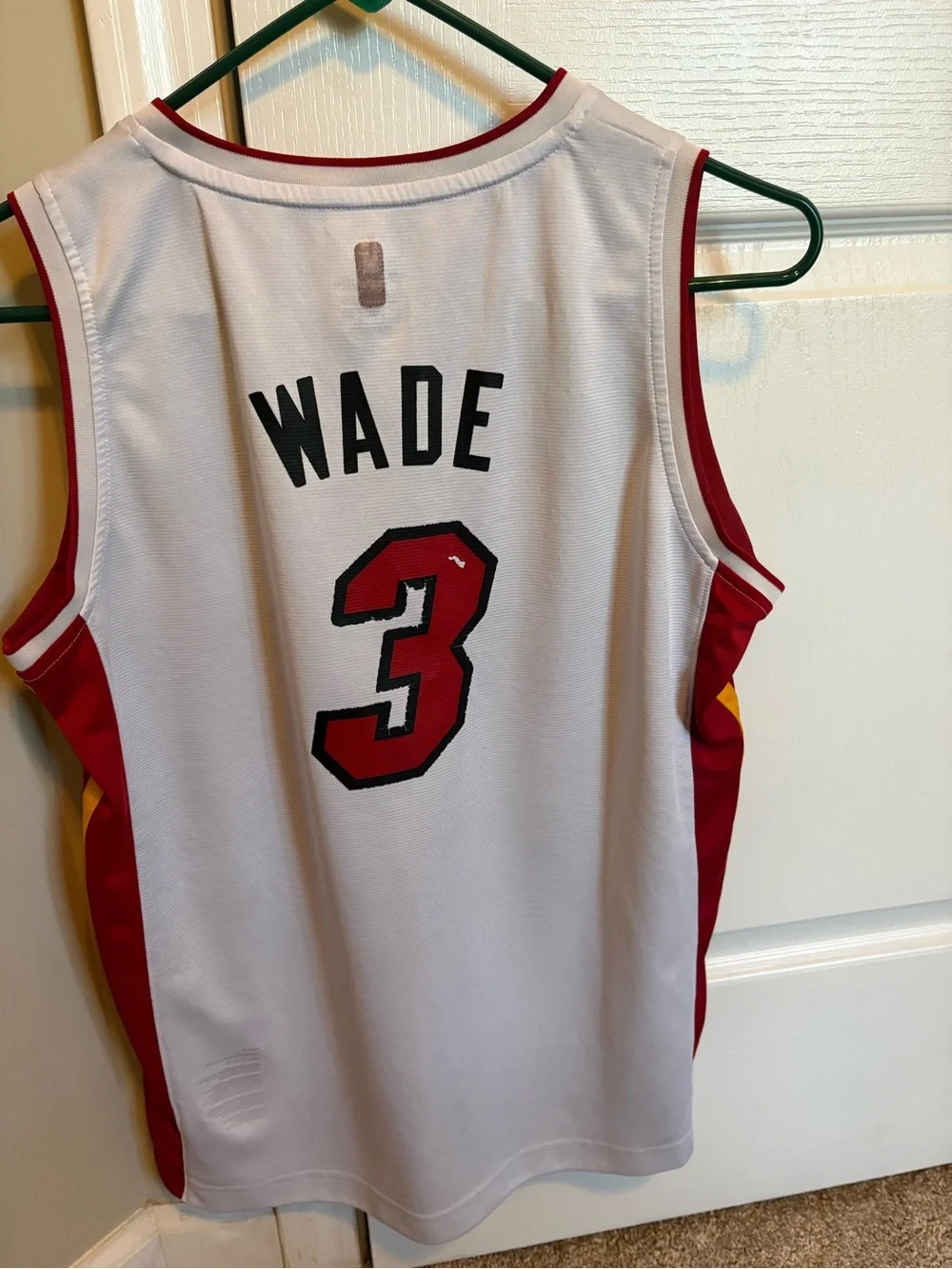Fanatics White Red Gold Miami Heat #3 Kids Jersey
